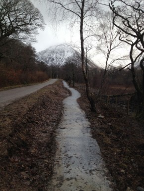 Path from Clachaig to Glencoe Village Glencoe path